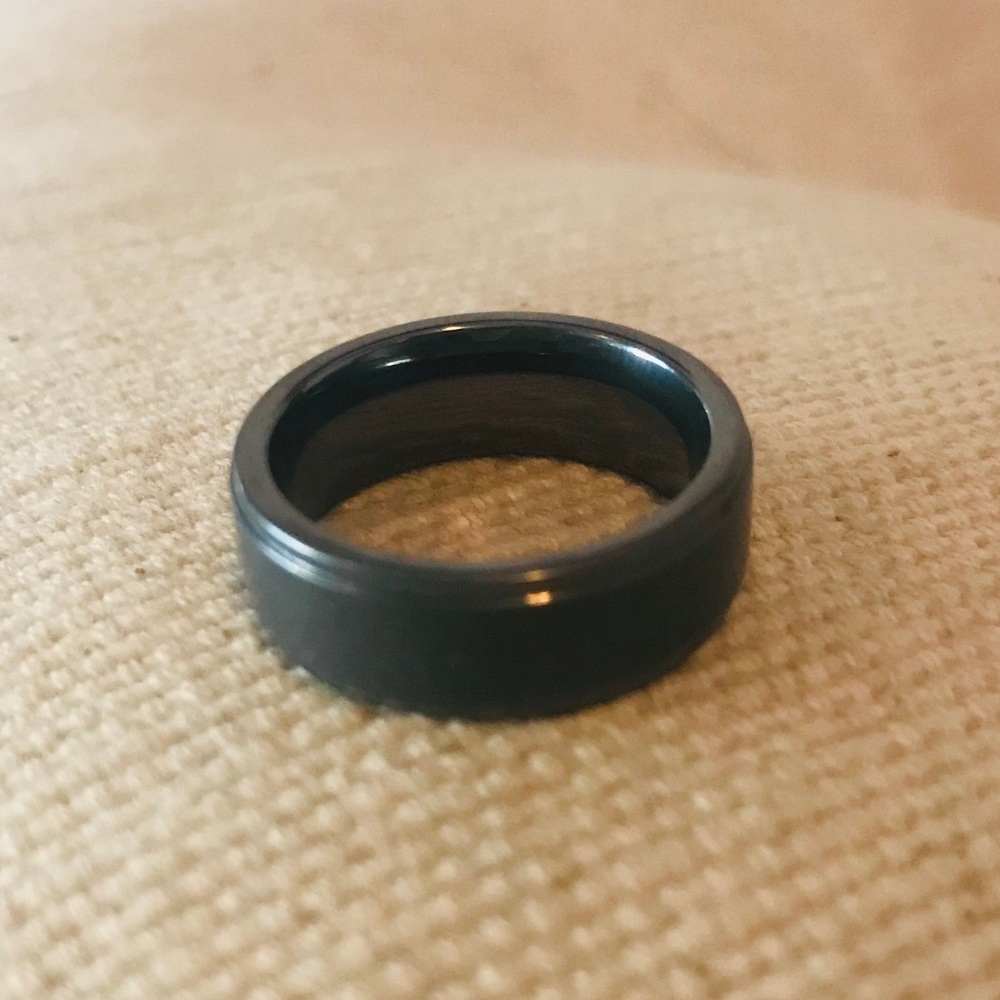 Tungsten Dark Gray Solid Ring - image 1